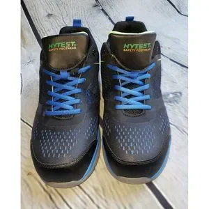 HyTest Steel Toe Safety Cadmium  Athletic 11519 Men\'s Sz10 NIB BlackBlue lace up Male Hytest Men main image 3